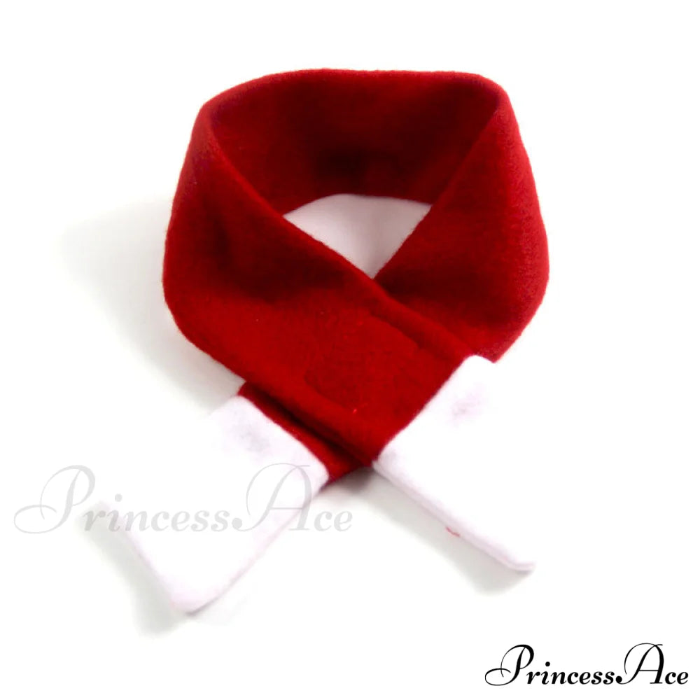 Pet Dog One-Sided Velvet Scarf Hat Kit Scarf / S