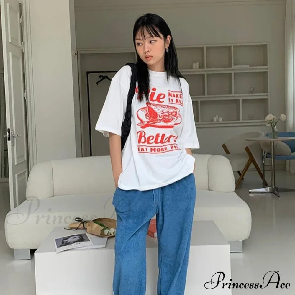 Pie Printed Stylish Graphic Tee T Shirt