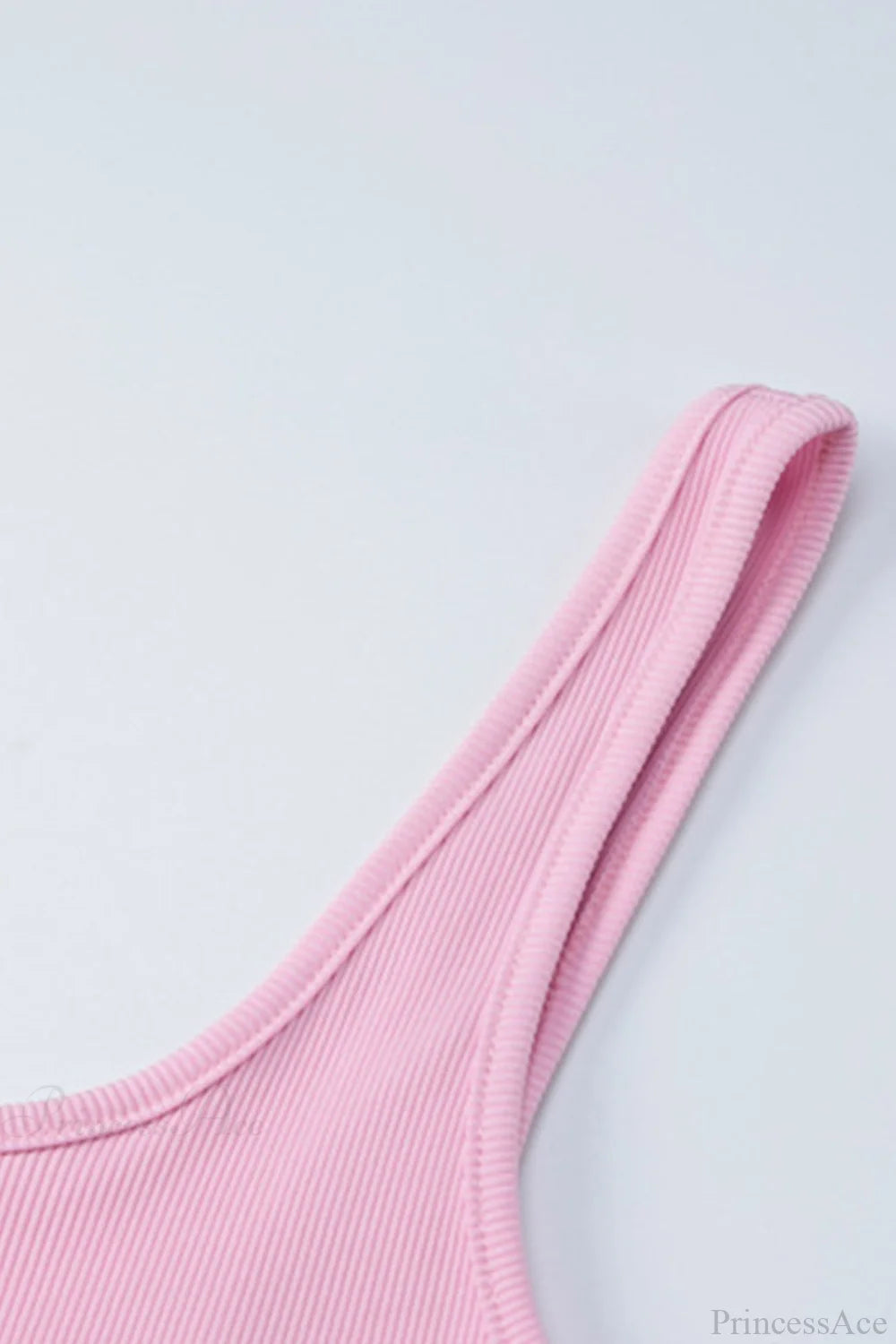 Pink Crisscross Back Rompers With Scoop Neck