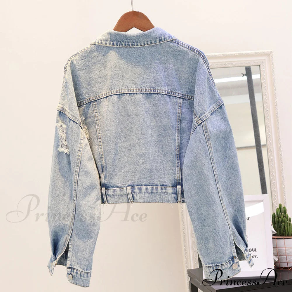 Pink Shiny Sequin Denim Jacket