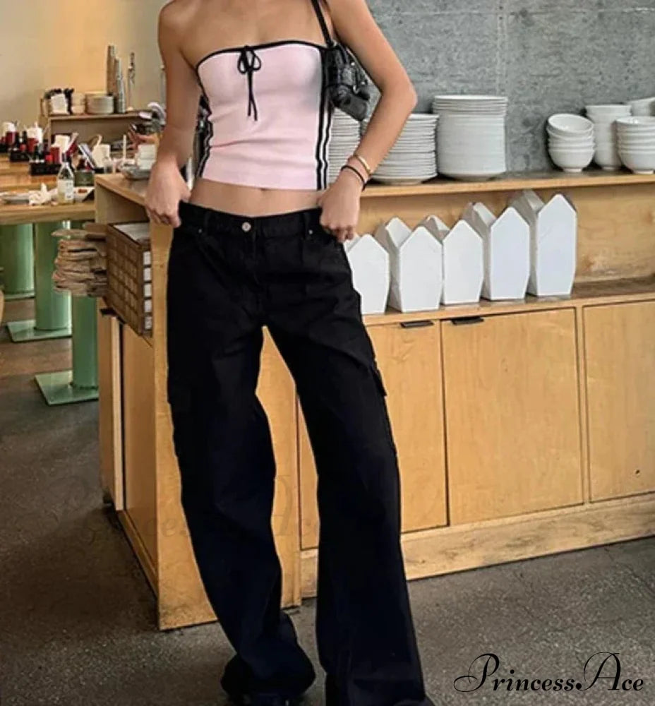 Pink Stripe Stylish Tube Top Women’s