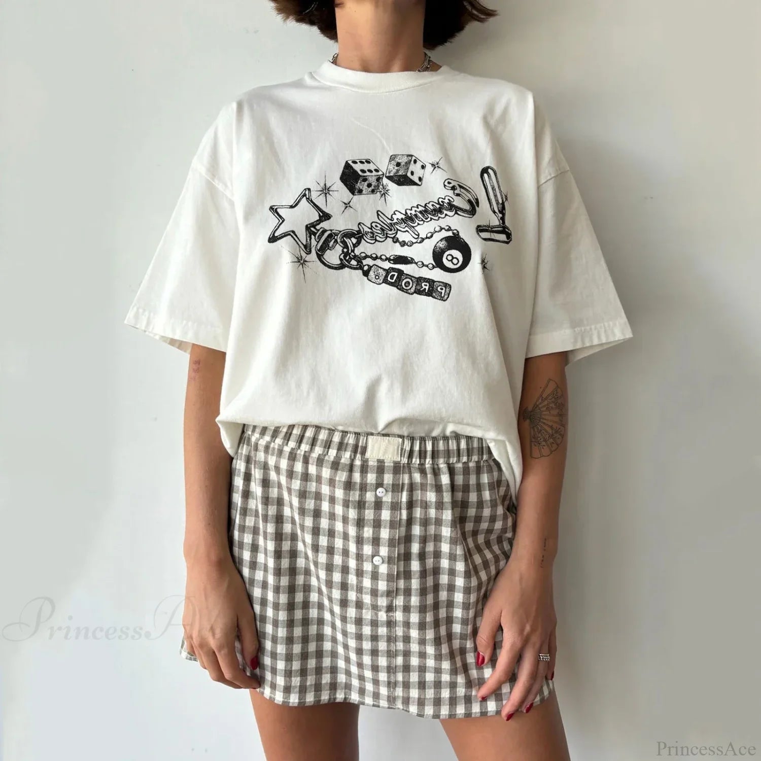 Plaid Gingham Low Rise Skirt skirts-250223