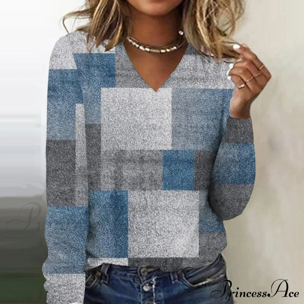 Plaid Retro Tee Blouses