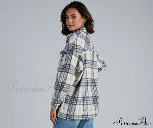 Plaid Shacket - Chill Out Casual Woven Jackets