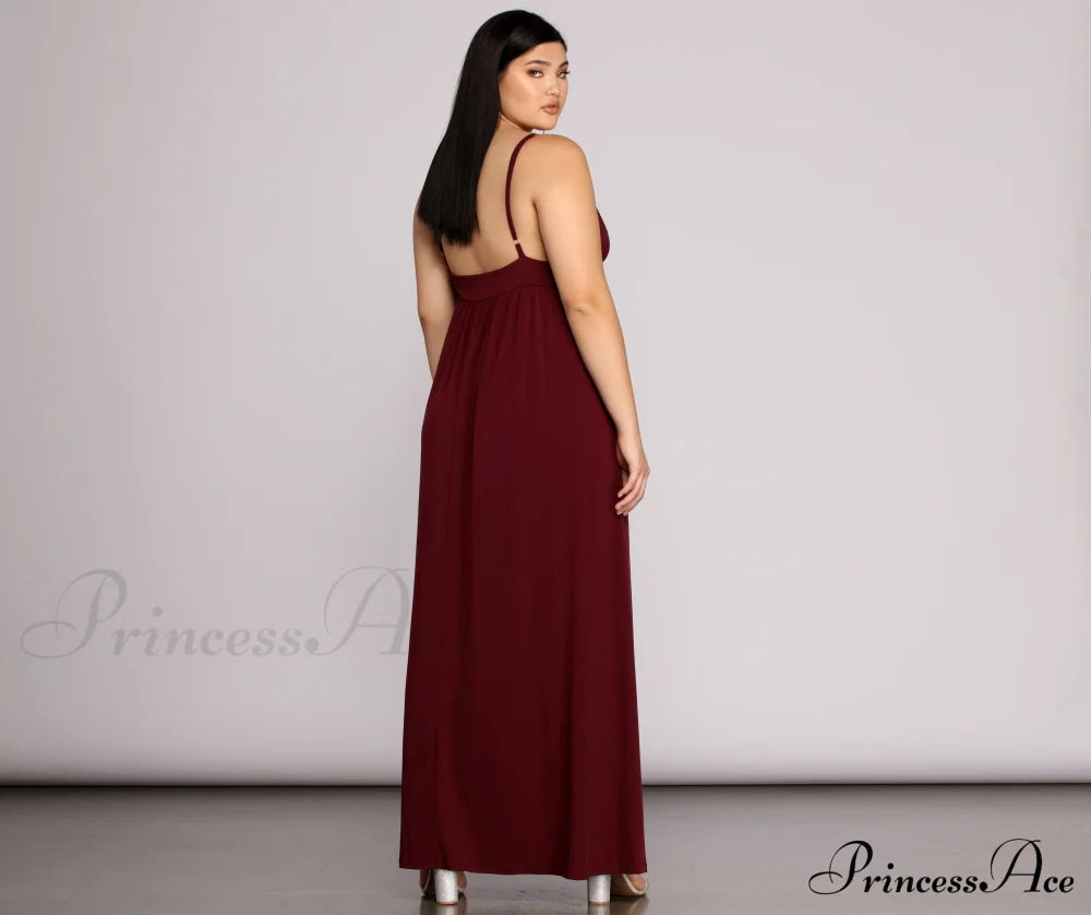 Plus Galilea Formal Charming High Slit Dress Plus S.o. Long