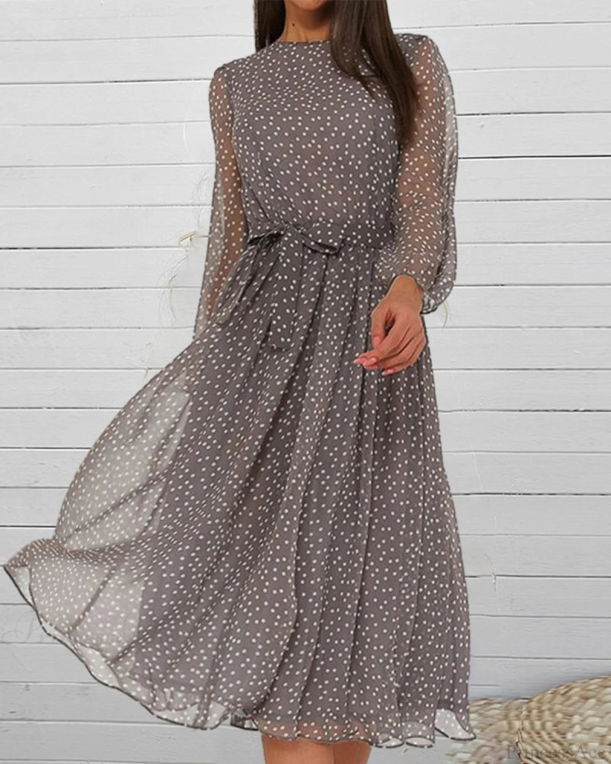 Polka Dot Print Dress Dresses