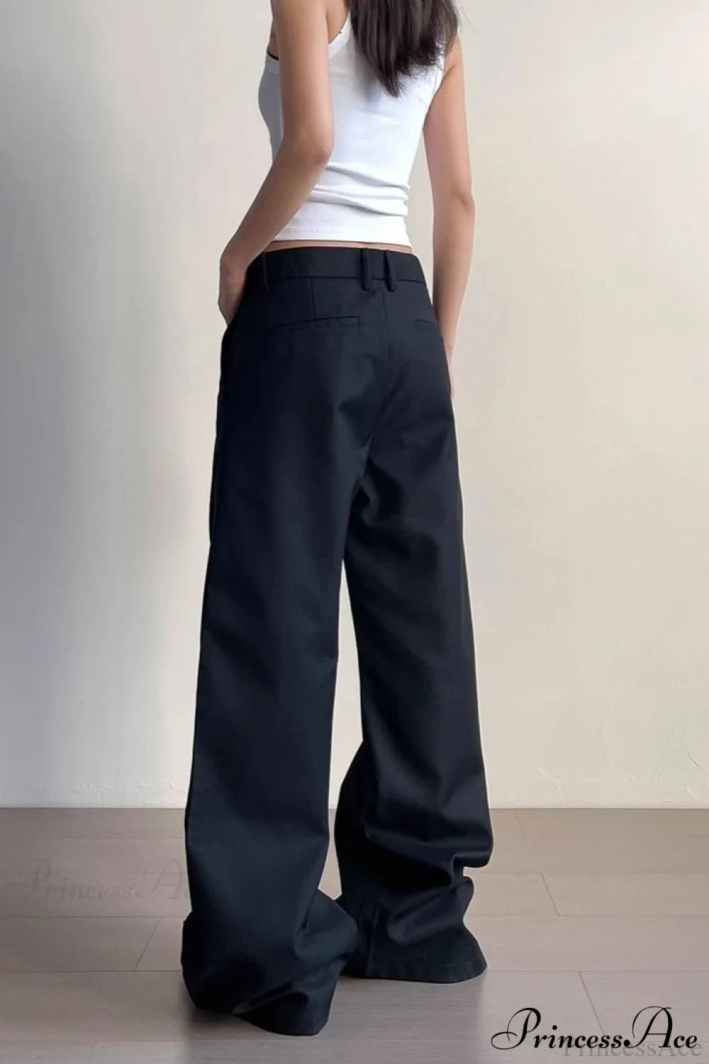Premium Gray Ruched Drapey Wide Leg Pants