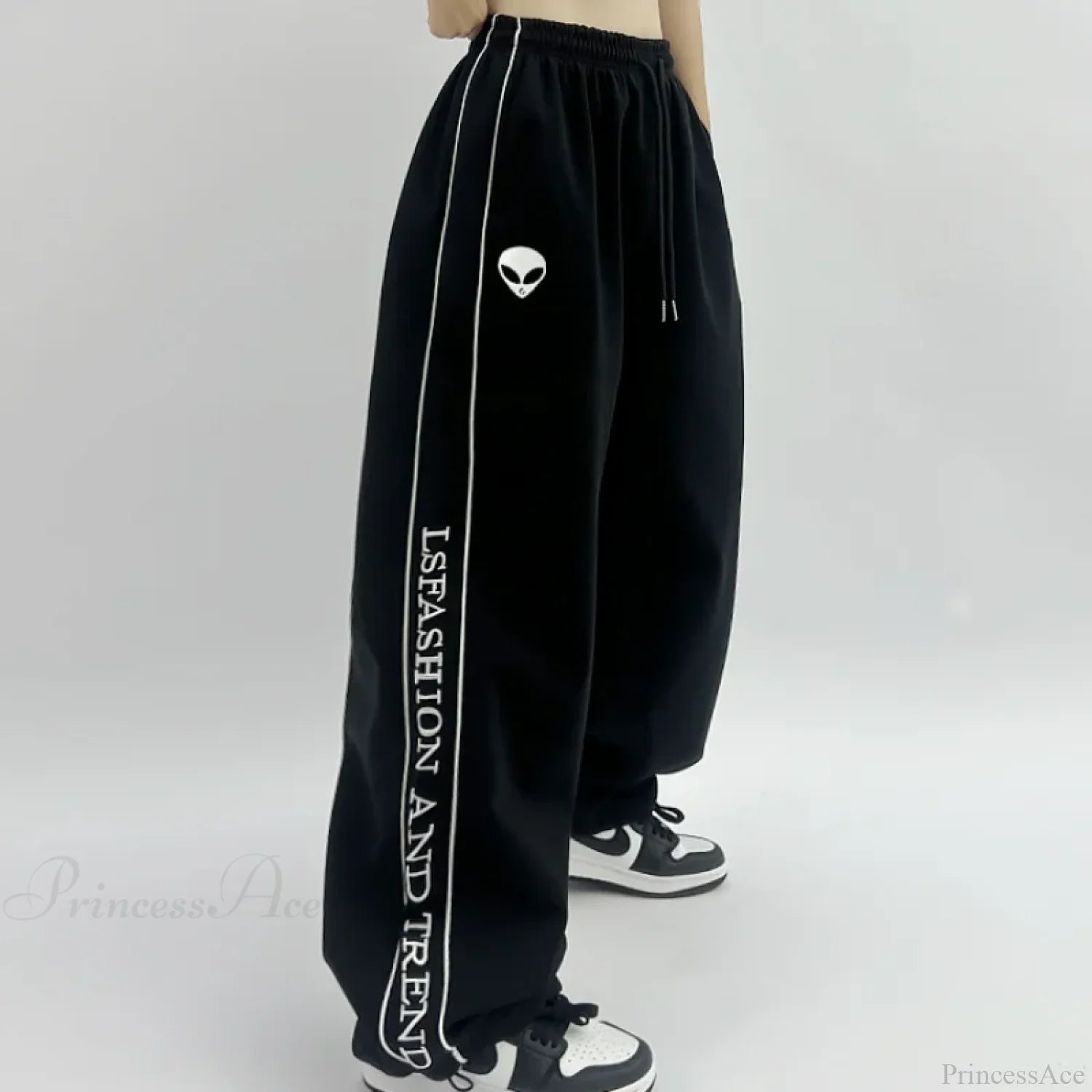 Printed Drawstring Sports Casual Pants