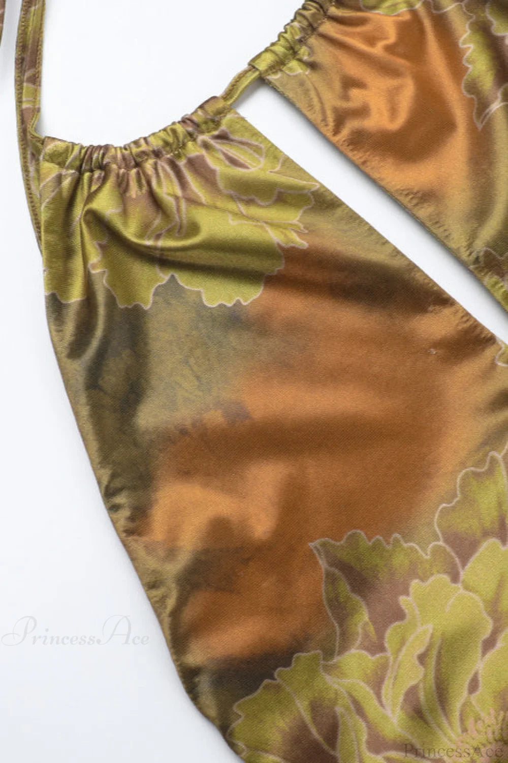 Printed Halter Cami Backless Mini Dress