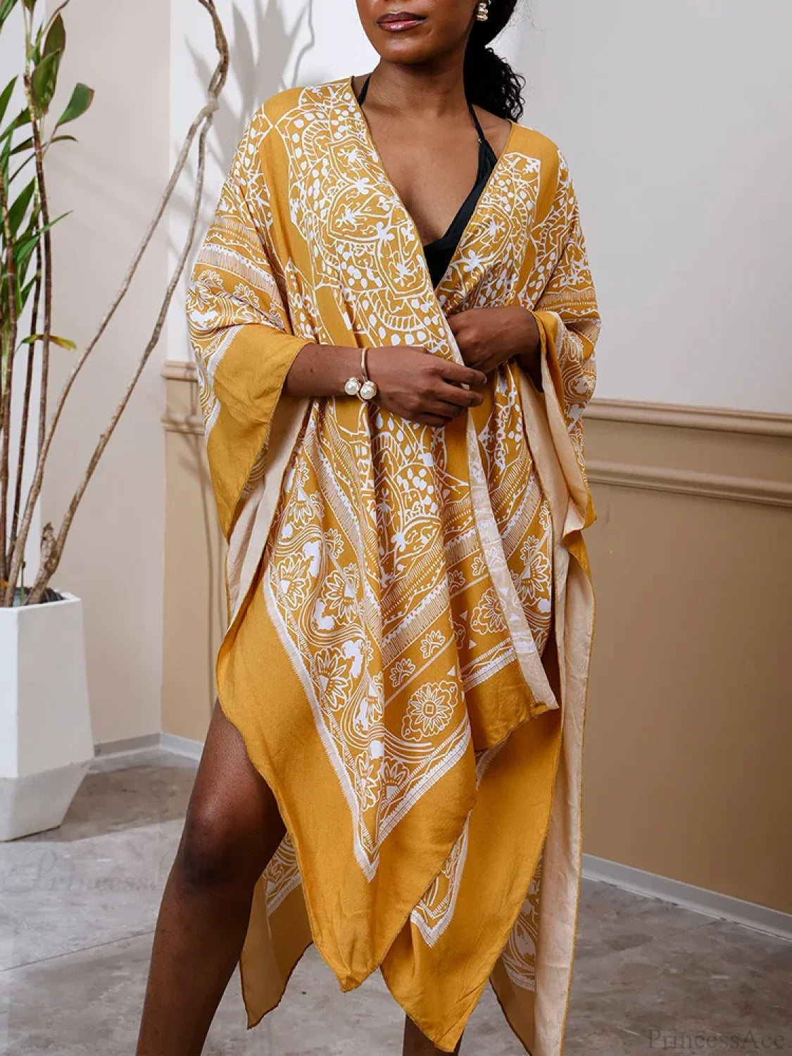 Printed Plus Size Bikini Cover Up