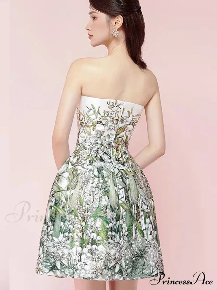 Printed Tube Stylish Mini Dress