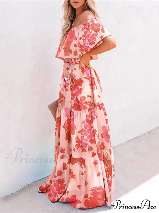 Printed Wrap Stylish Maxi Dress Dresses