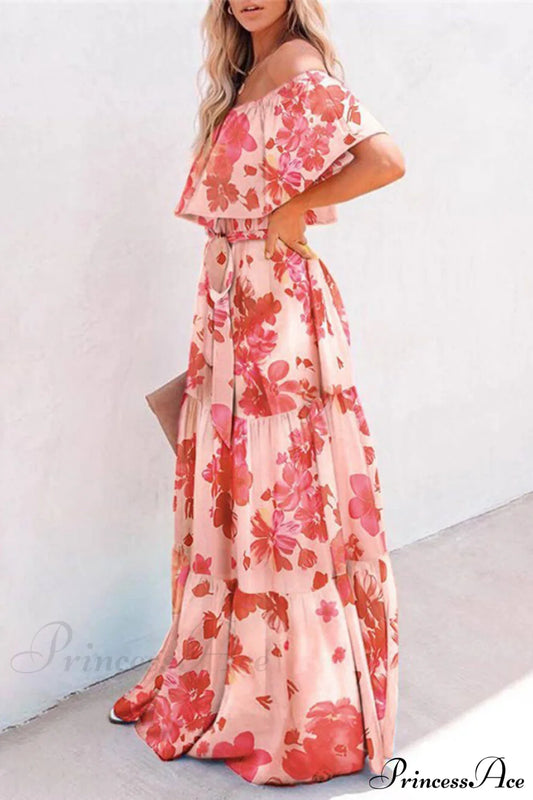 Printed Wrap Stylish Maxi Dress Dresses