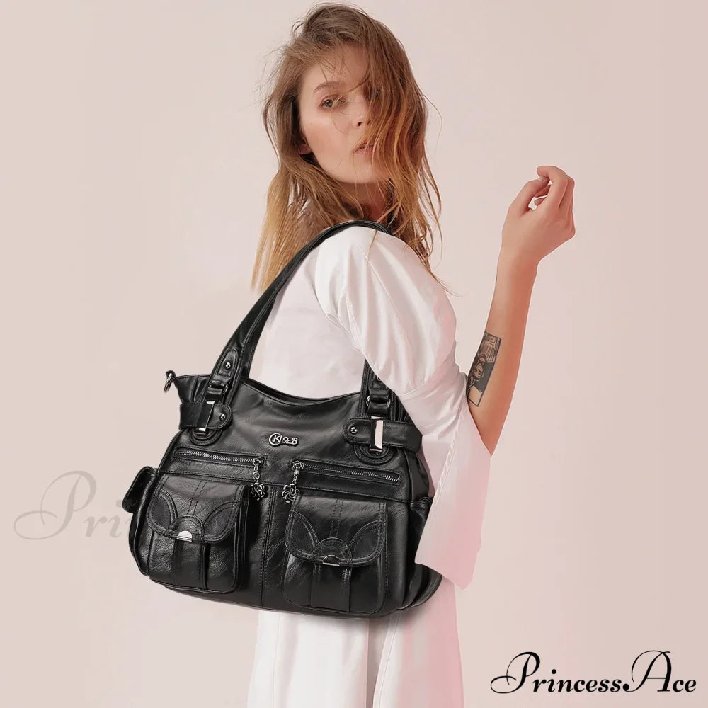 Pu Leather Large Designer Women Tote Messenger Crossbody Shoulder Bag Halloween