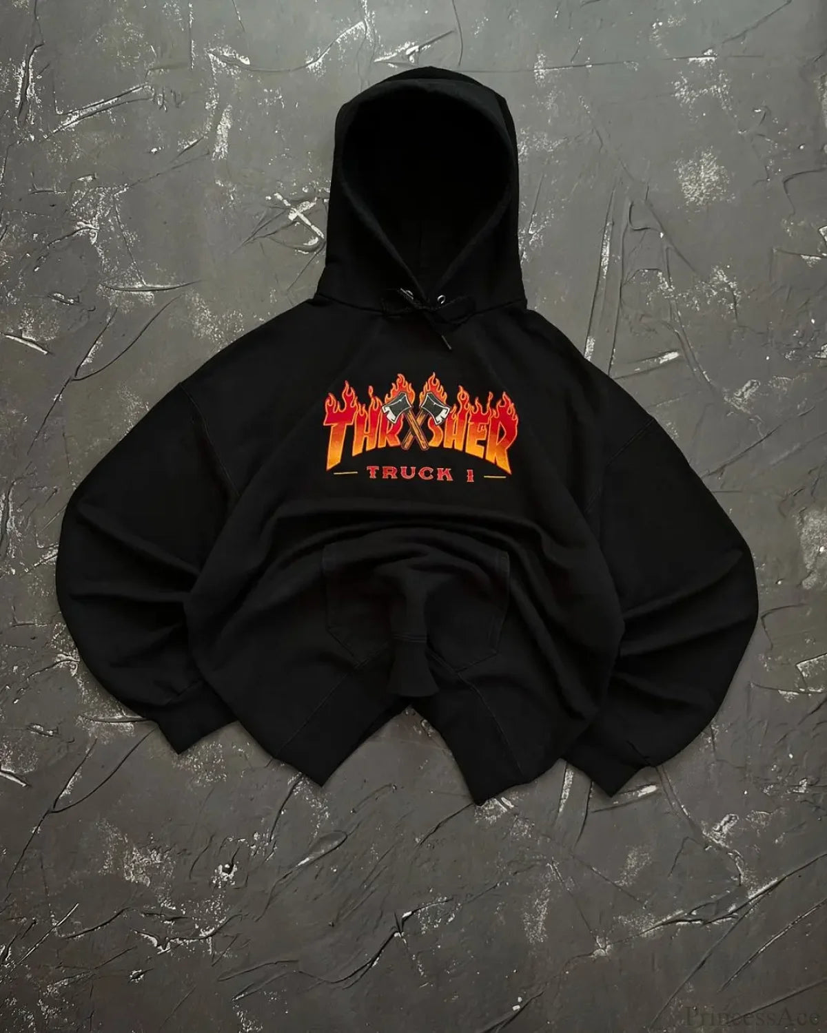 Punk Style Vintage Loose Sweatshirt black 4 / M