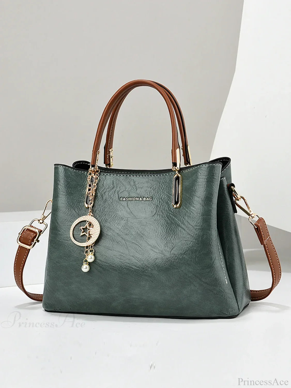 Pure Color Simple Senior Women’s Crossbody Handbag Green handbag-250126