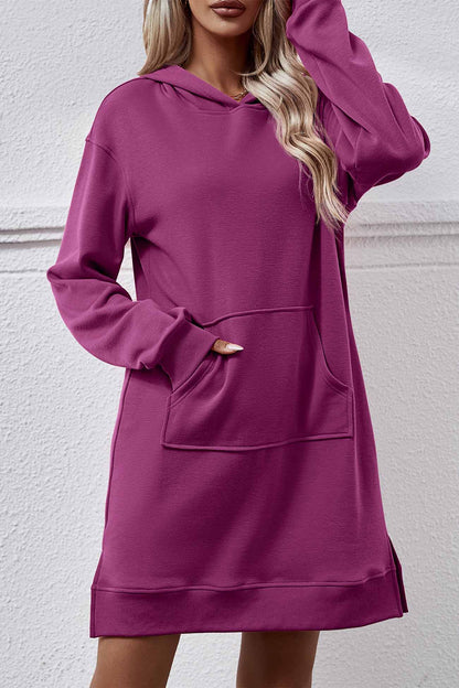 Midi Hoodie Dress with Pocket Slit