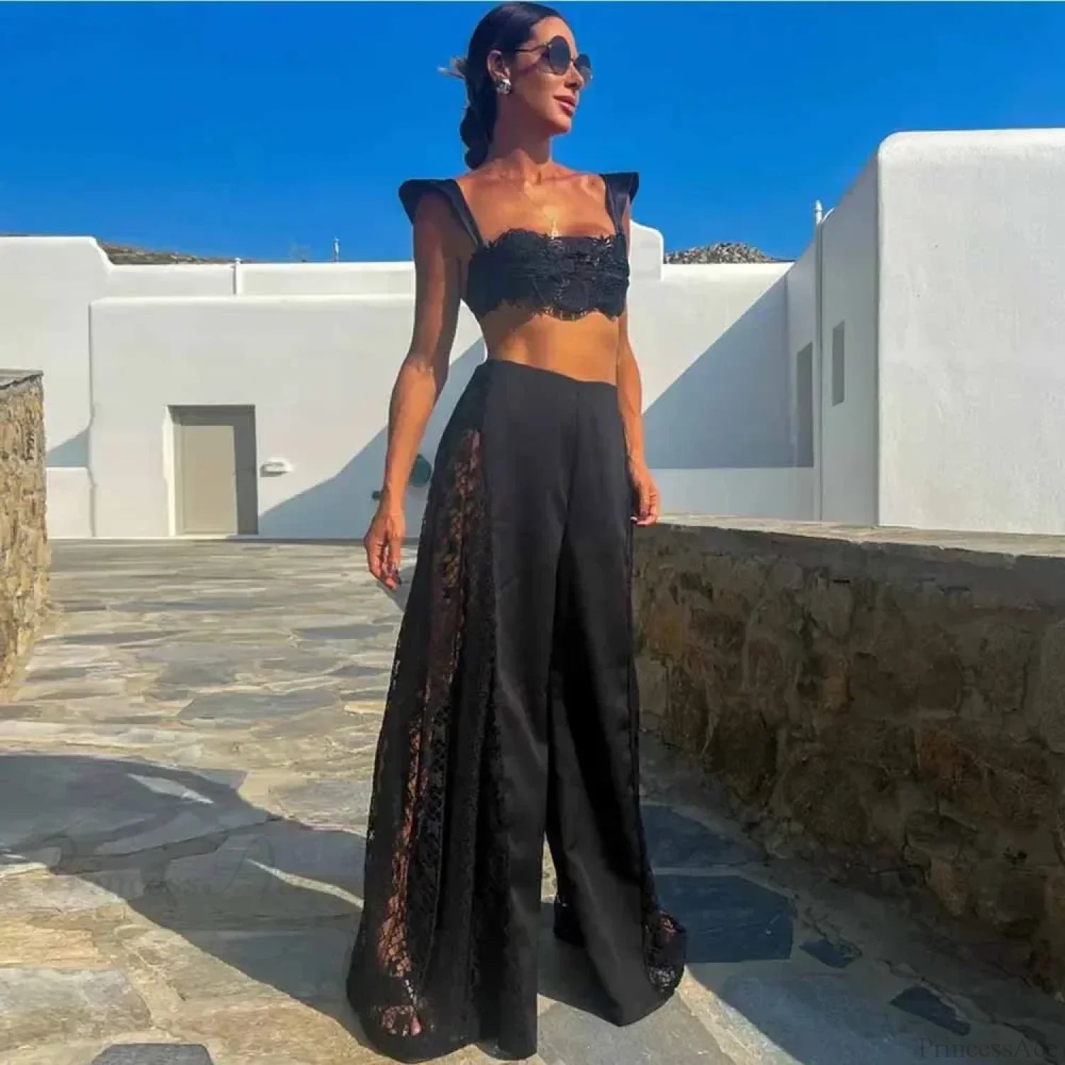 Push Up Bikini Set with Linen Three Piece Swimsuit pink2 / S