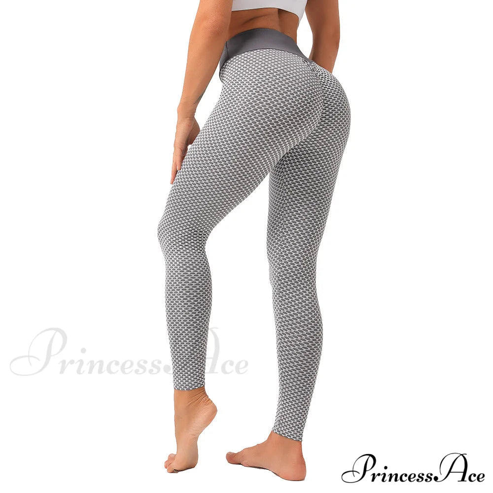 Push Up Woman Tights Workout Leggings Gray High Quality / S