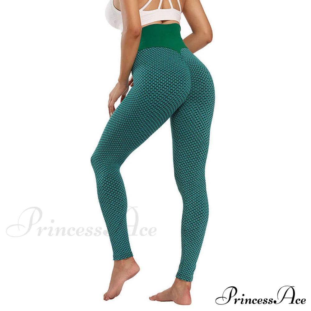 Push Up Woman Tights Workout Leggings Green High Quality / S