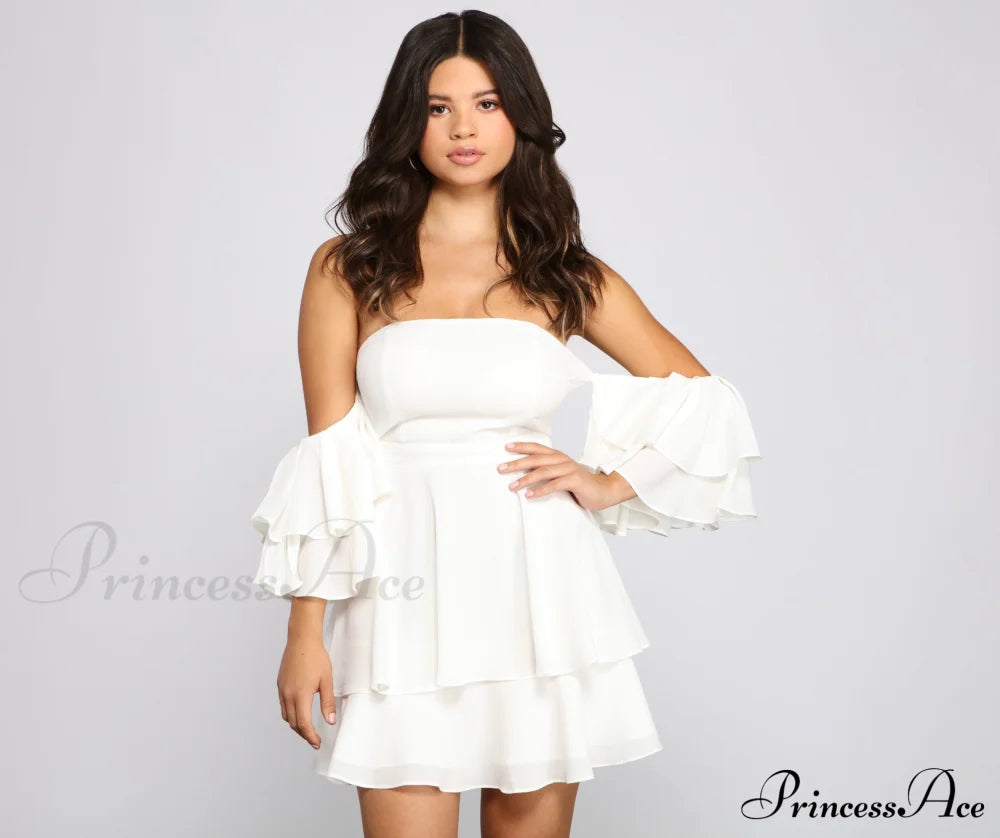 Ravishing Ruffles A-Line Mini Dress - Lady Occasions