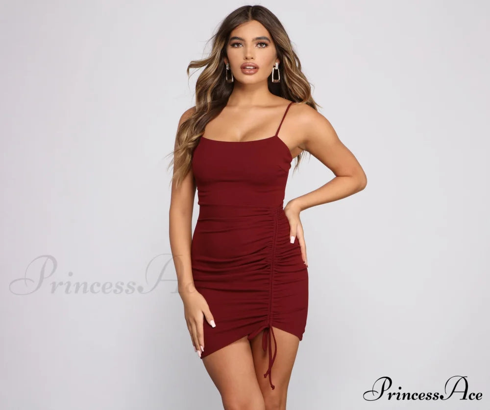 Ready To Ruche Mini Dress - Lady Occasions