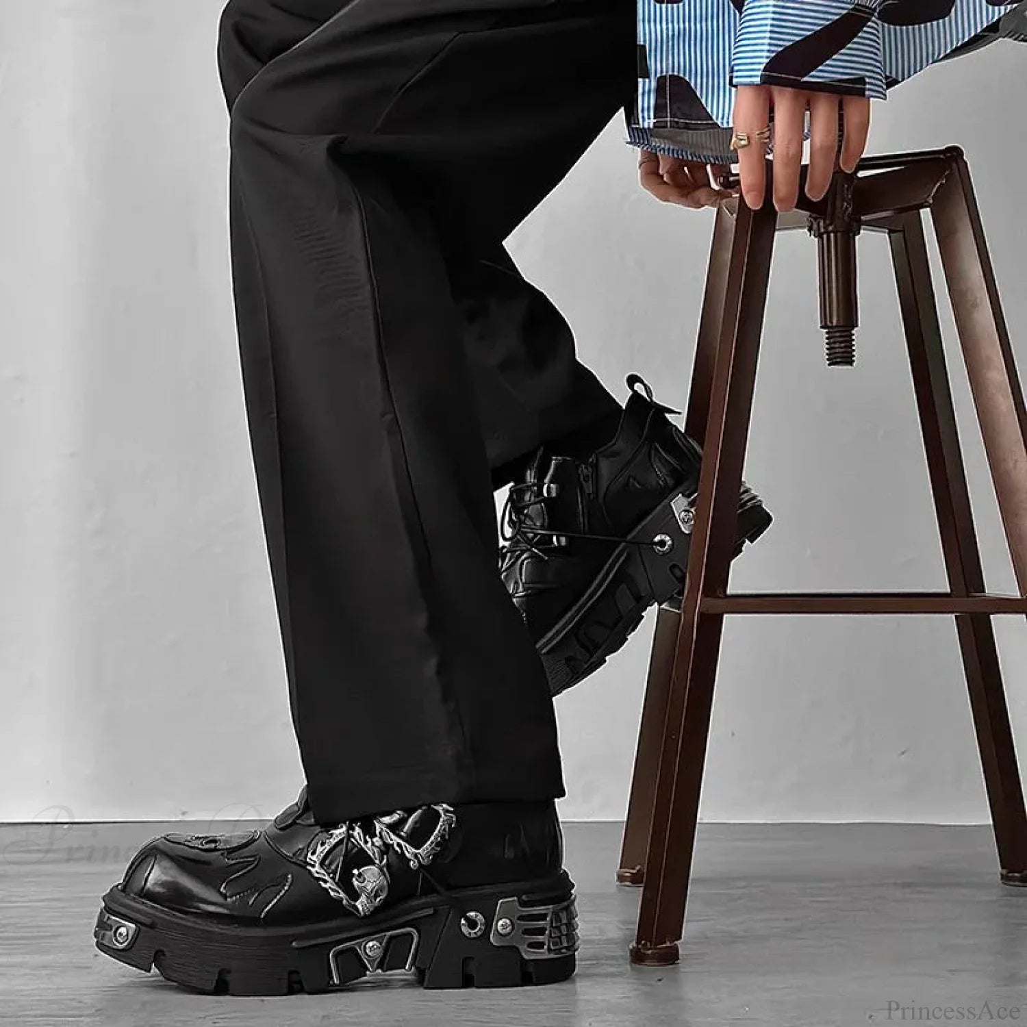 Rebellious Dark Motorcycle Elevated Sneaker