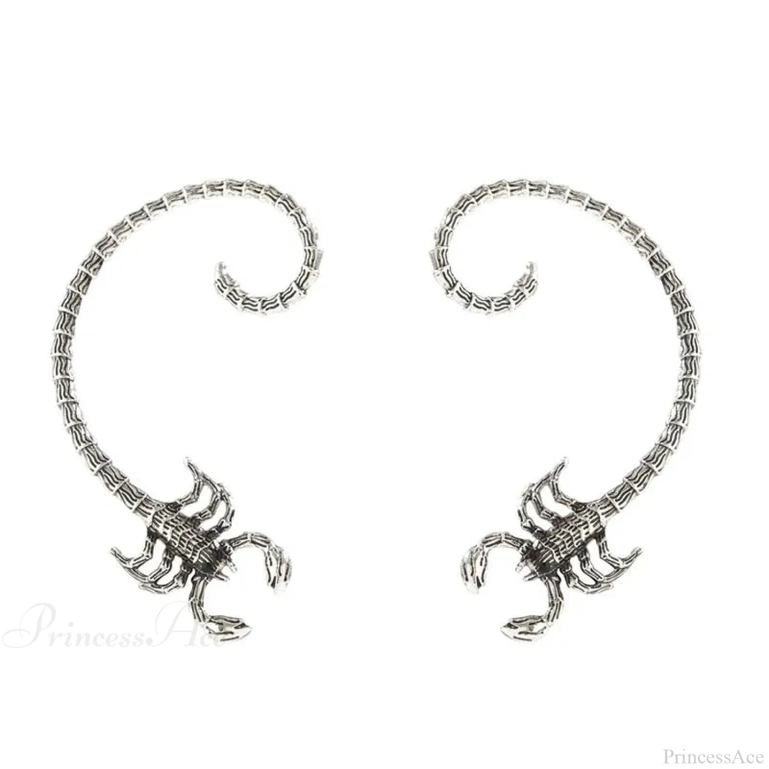 Rebellious Dark Scorpion Metallic Serpent Clip Earring