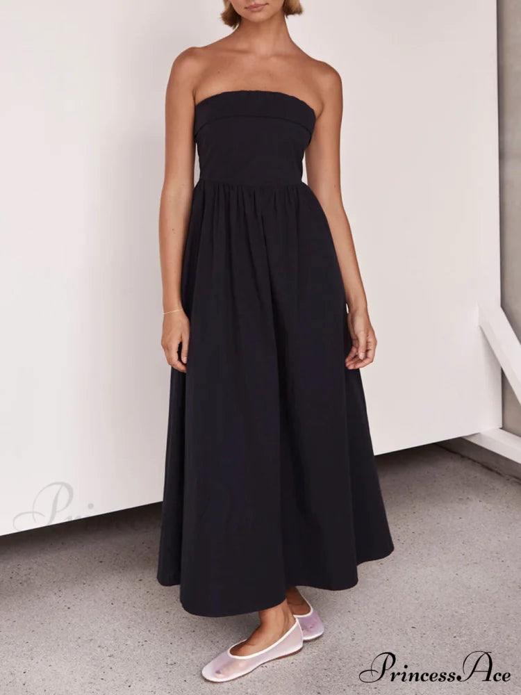 Resort Style Tulare Charming Strapless Midi Dress Dresses