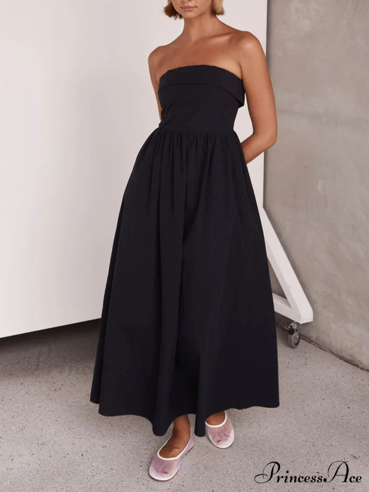 Resort Style Tulare Charming Strapless Midi Dress Dresses