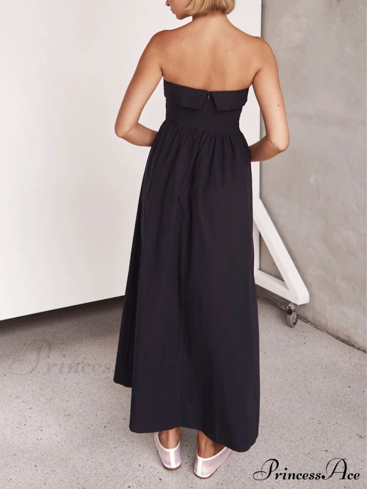 Resort Style Tulare Charming Strapless Midi Dress Dresses