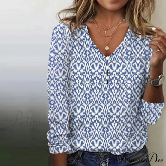 Retro Design Blouse Blouses