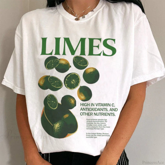 Retro Limes Graphic Oversized T-shirt t-shirt-250223
