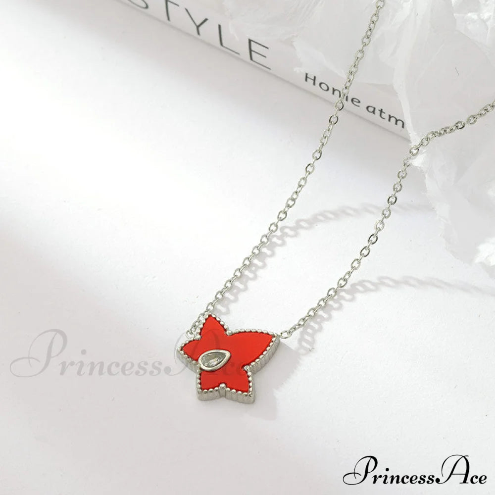 Retro Personalized Pentagonal Heart Clavicle Necklace