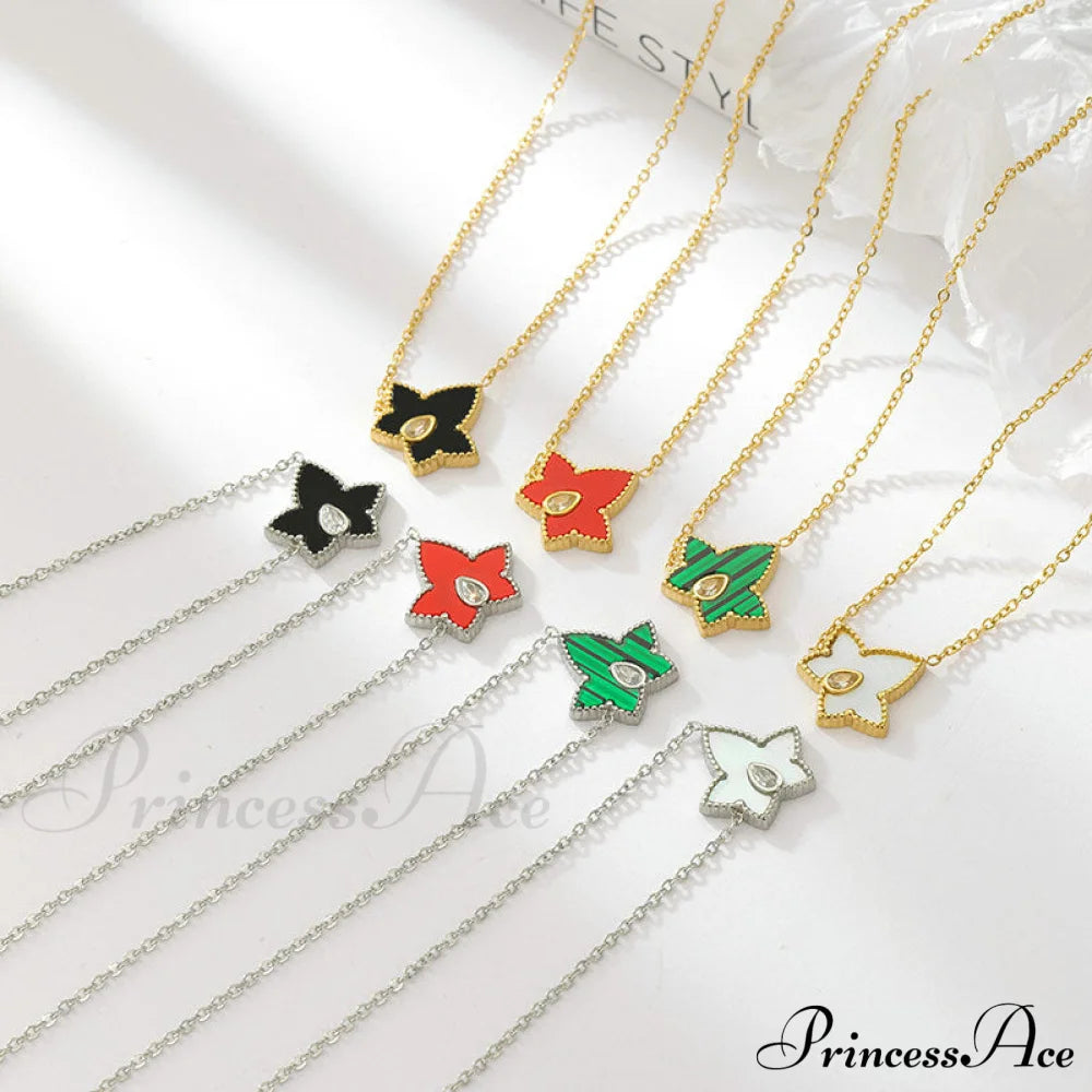 Retro Personalized Pentagonal Heart Clavicle Necklace