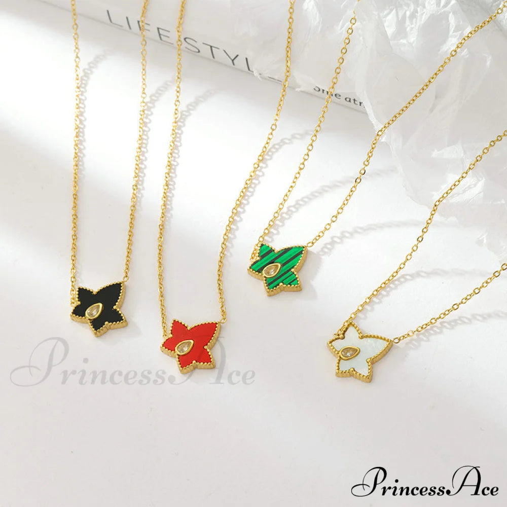 Retro Personalized Pentagonal Heart Clavicle Necklace