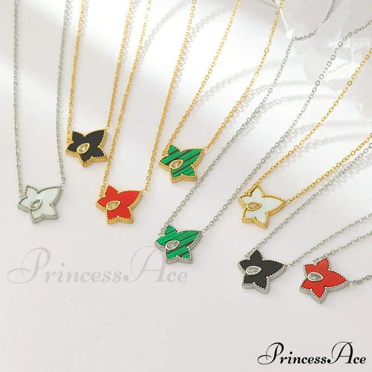 Retro Personalized Pentagonal Heart Clavicle Necklace