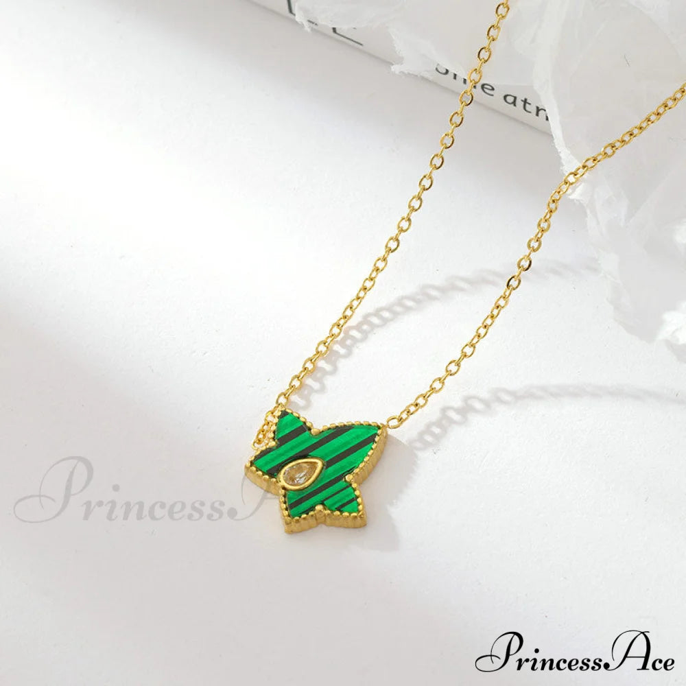 Retro Personalized Pentagonal Heart Clavicle Necklace