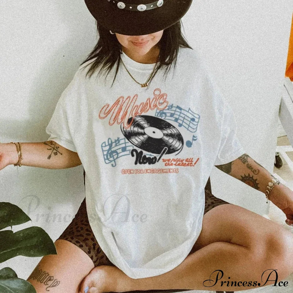 Retro Vinyl Record Charming Music Lover Graphic Tee Tees