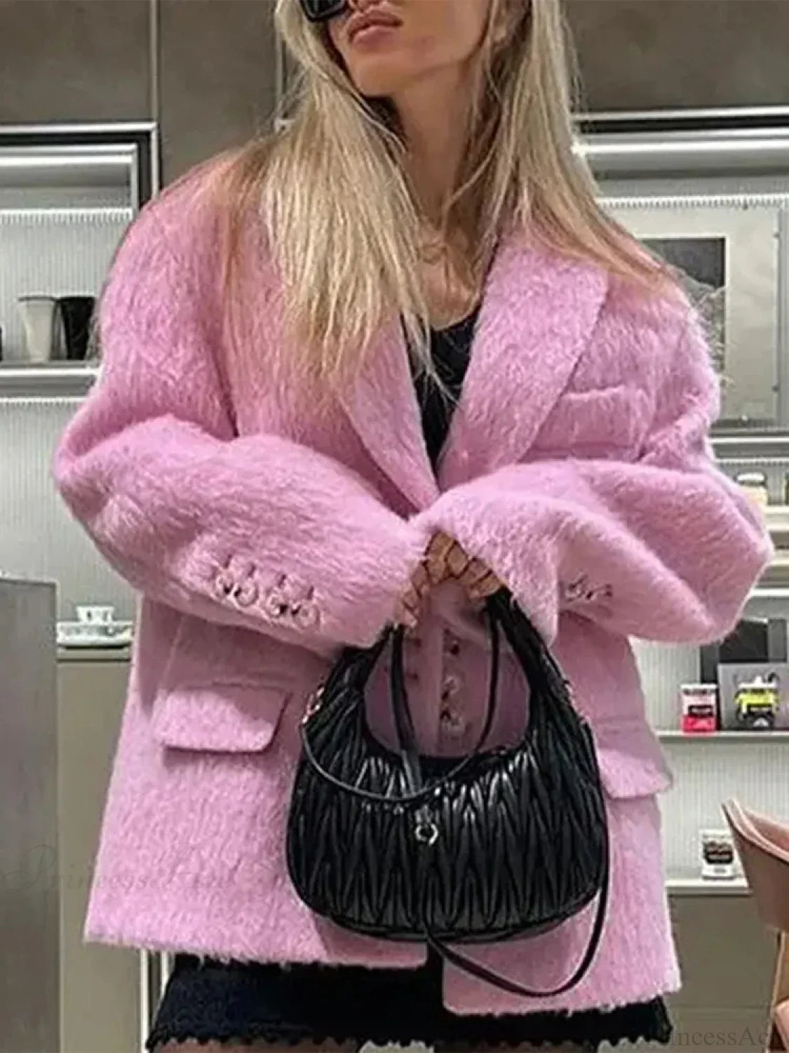 Retro Wool Button Turn-Down Overcoat