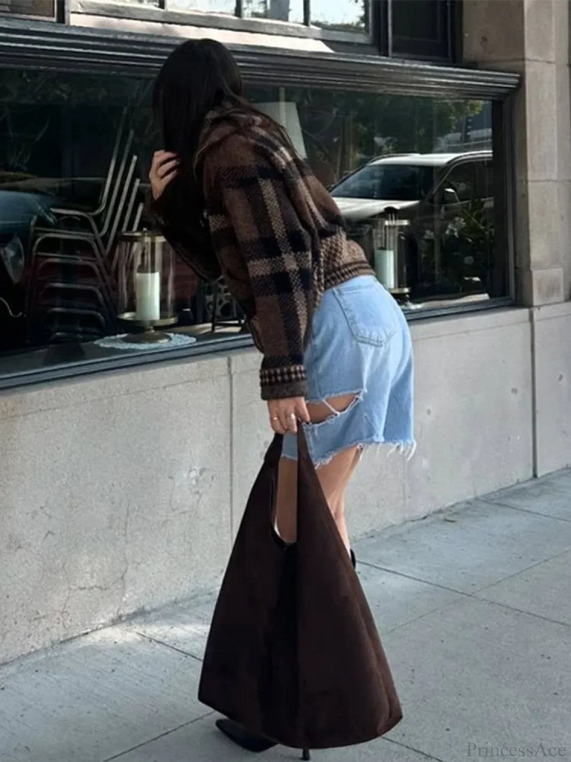 Retro Zipper Loose Long Sleeve Knit Cardigan cardiagn-250126