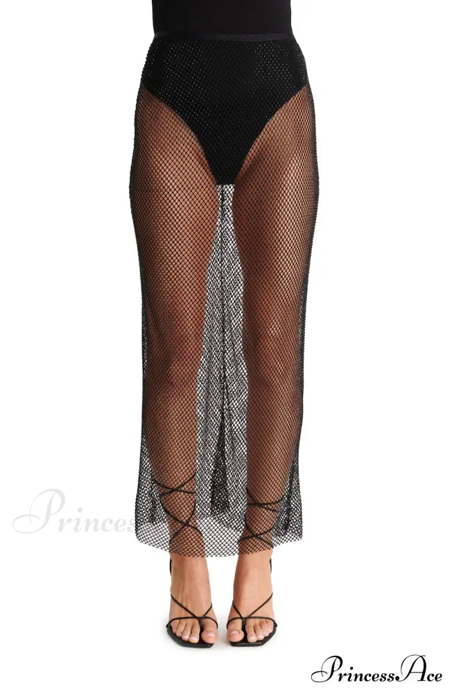 Rimi Mesh Stylish Maxi Skirt 4 Days / 8 M Black