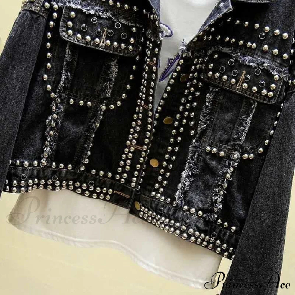 Rivet Studded Denim Jacket