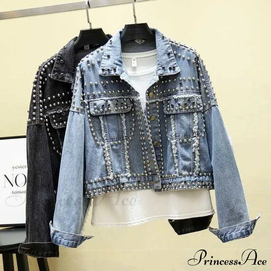 Rivet Studded Denim Jacket