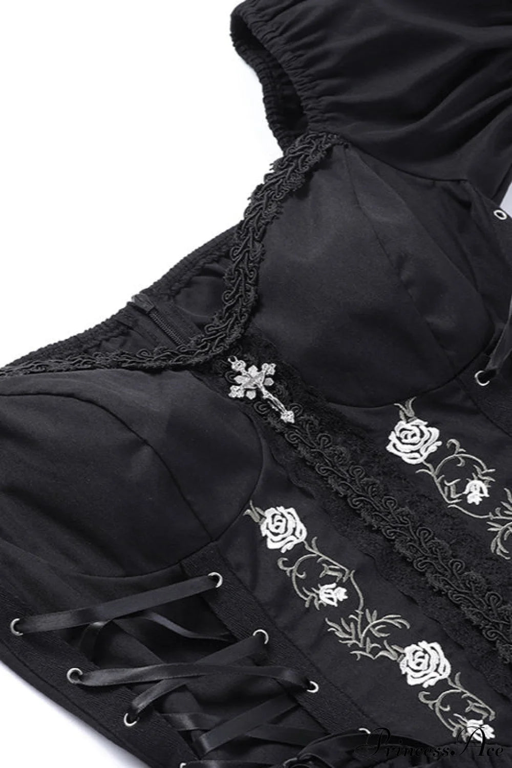 Rose Lace A-Line Gothic Dress