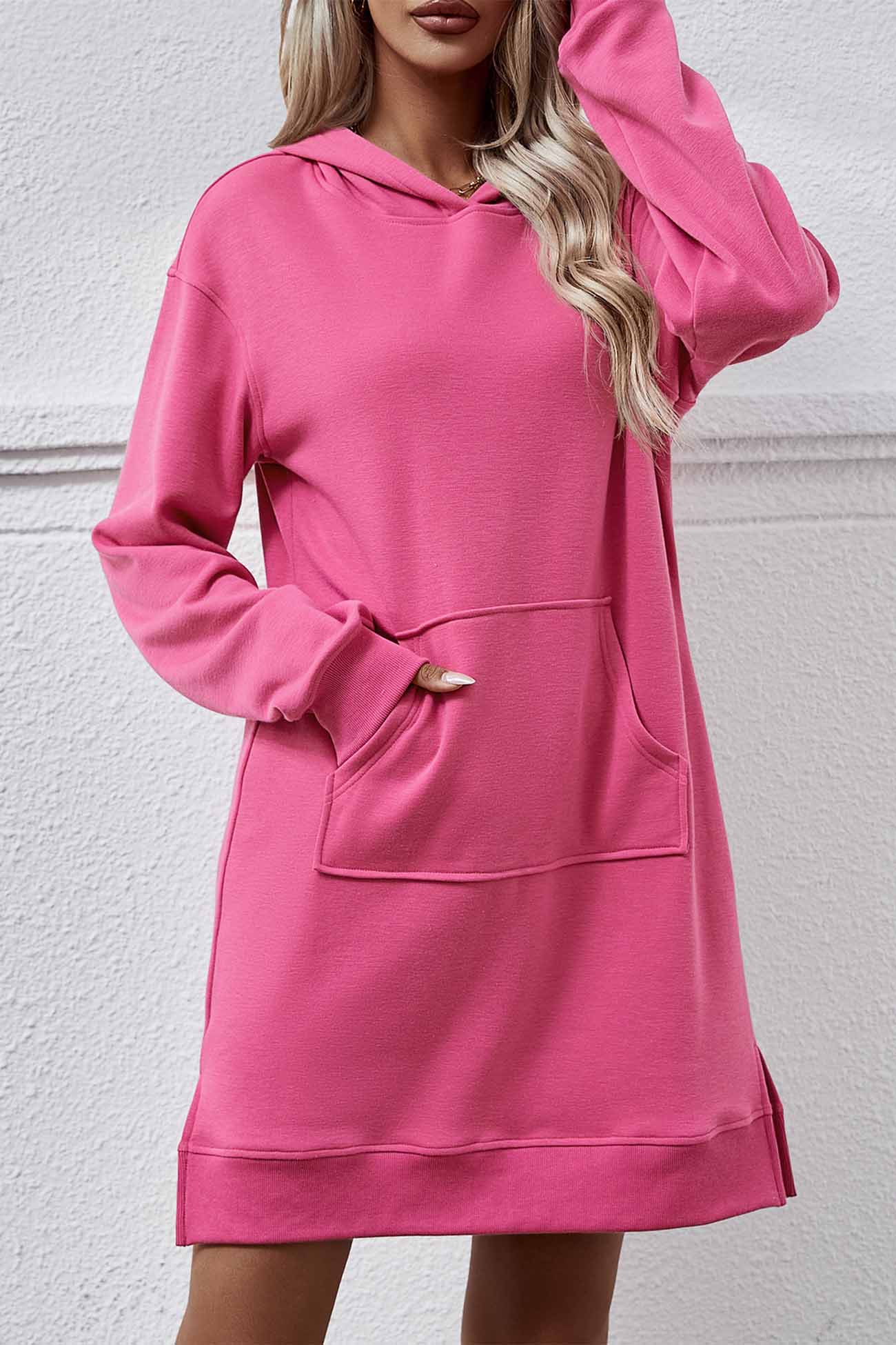 Midi Hoodie Dress with Pocket Slit