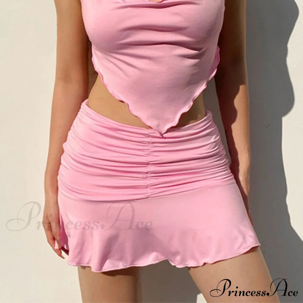 Ruched Elegant Mini Skirt