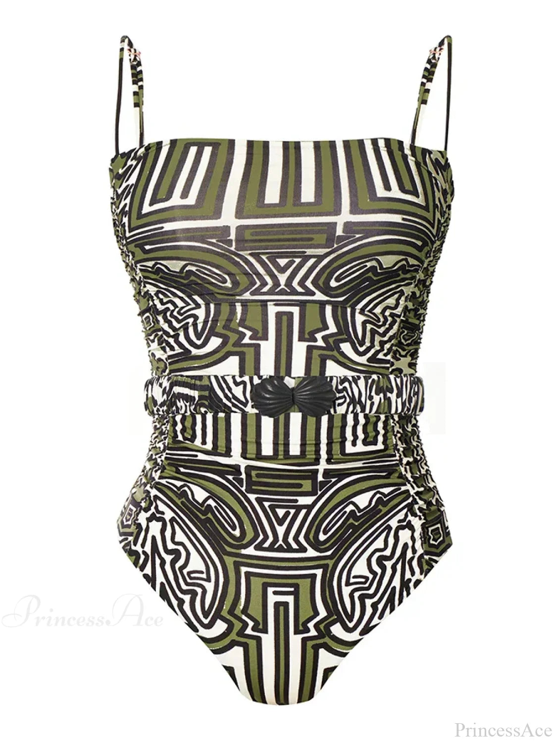 Ruffled Deep V Swimwear Backless One Piece onepiece-250223
