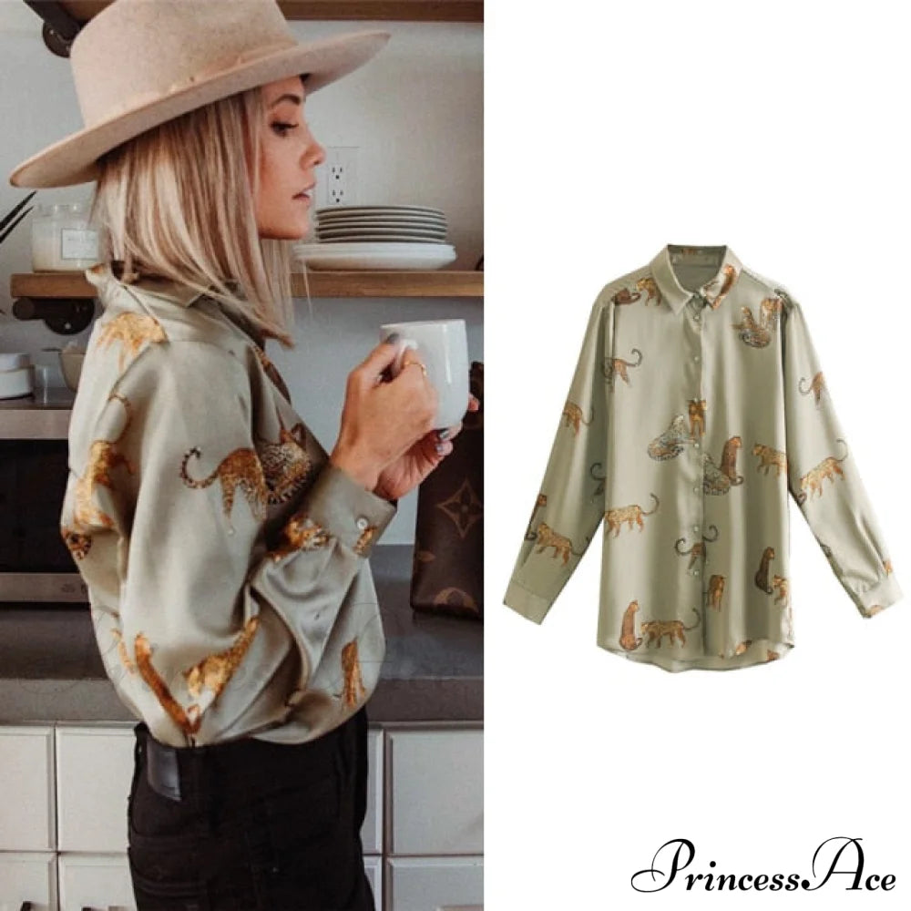 Safari Shirt Xs / Khaki Tops & Blouses