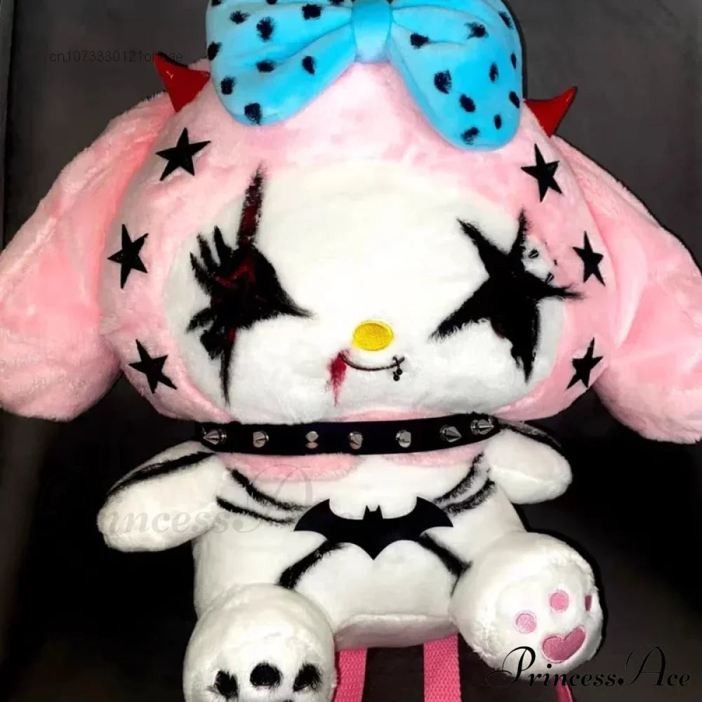 Sanrio Kuromi Dark Y2K Street Gothic Spicy Girl Plush American Punk Funny Bag Halloween